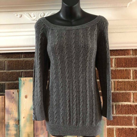 Cable Knit Sheer Sweater - Picture 2 of 5